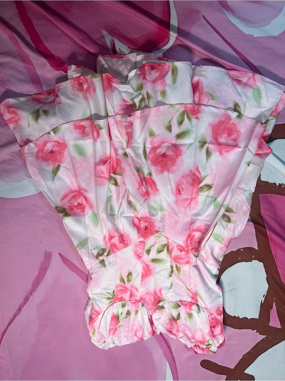 Girls Pink Floral Skirted Bottoms